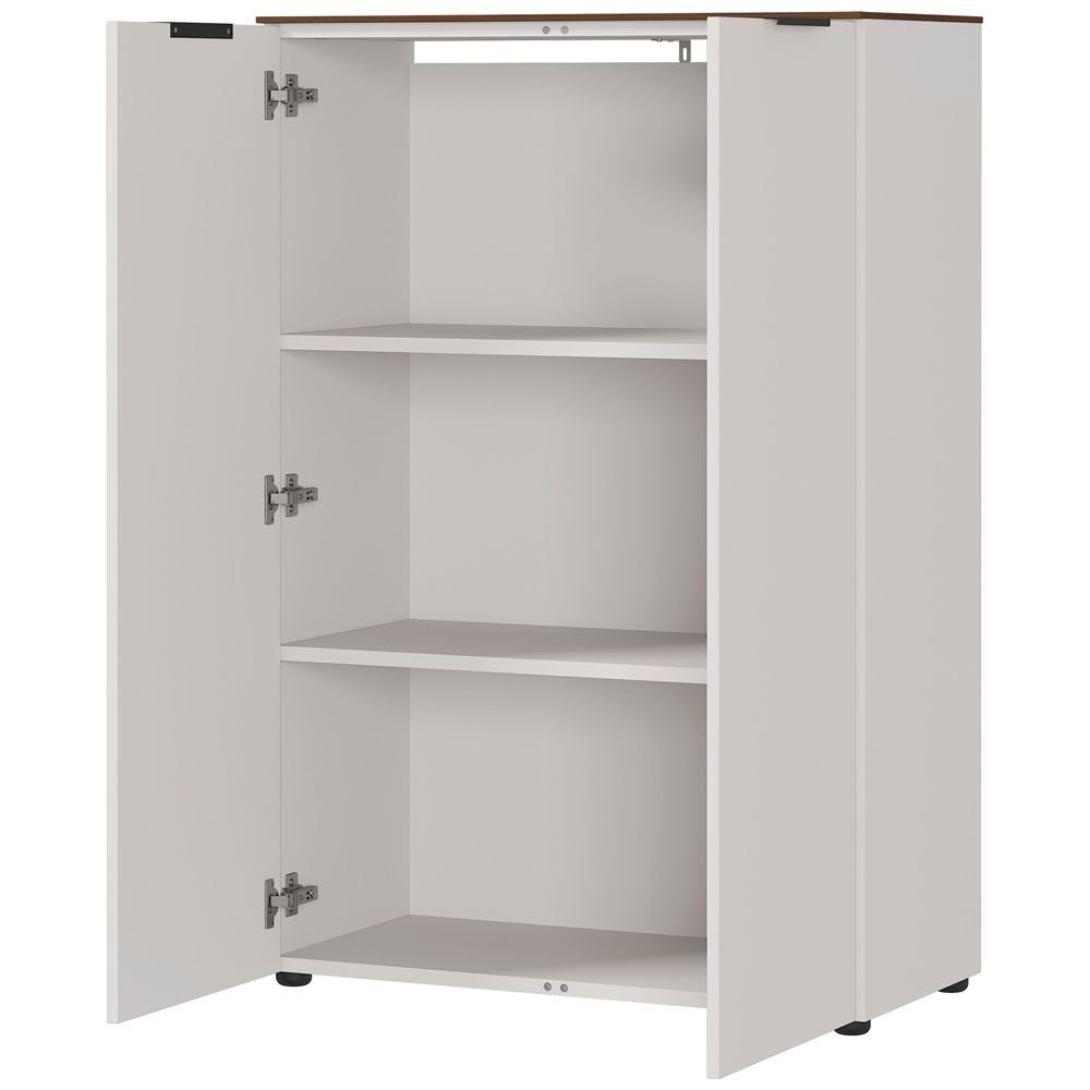 beige Nussbaum Kaschmir Aktenschrank Nb., cm Lomadox 80,5/120/40 mit ALVESTA-01 ca. in B/H/T: