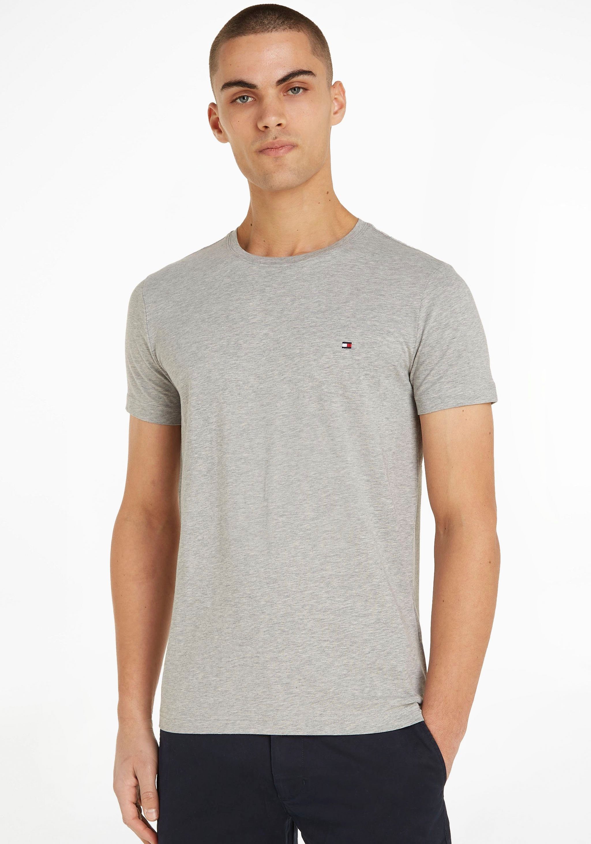melange Stretch RH T-Shirt Tommy Hilfiger Slim T-Shirt grey