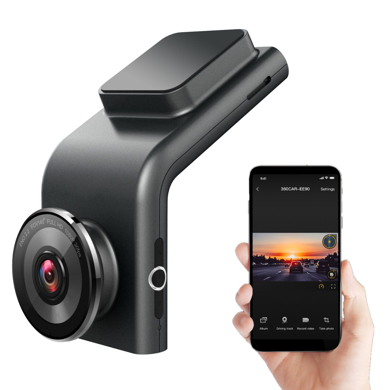 Xiaomi G300H Dashcam Autokamera (1296p, App, Nachtsicht, GPS, G-Sensor,  Loop) Dashcam