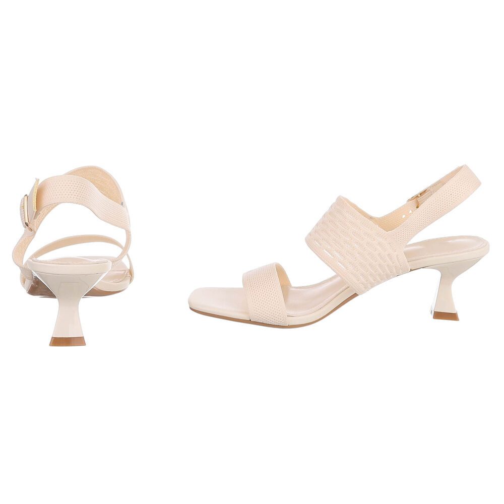 Ital-Design Damen Sandale mit Absatz und Fersenriemen Sandalette (91742699) Pfennig-/Stilettoabsatz Sandalen & Sandaletten in Beige – Bild 5 von 5
