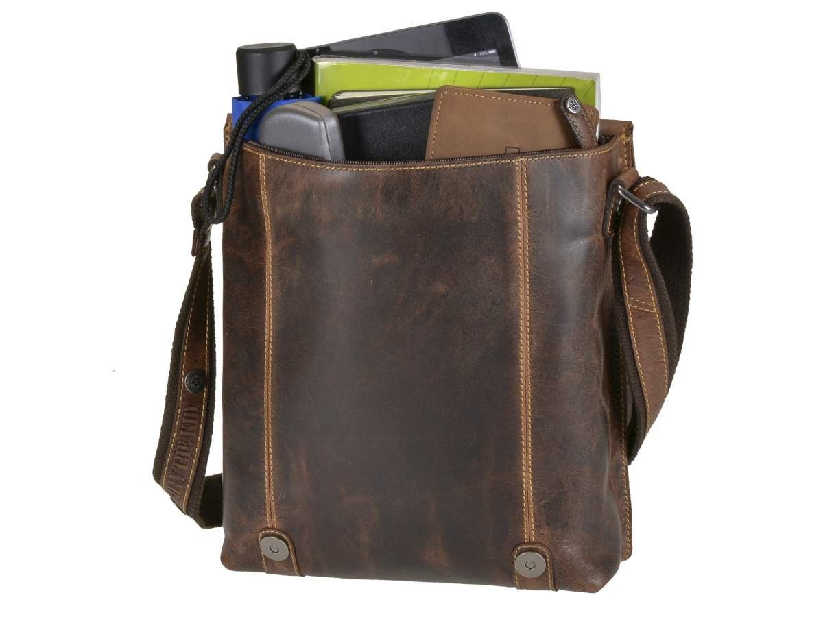 The Look, Schultertasche, Billy Ranger, Ledertasche, Kid Umhängetasche braun used