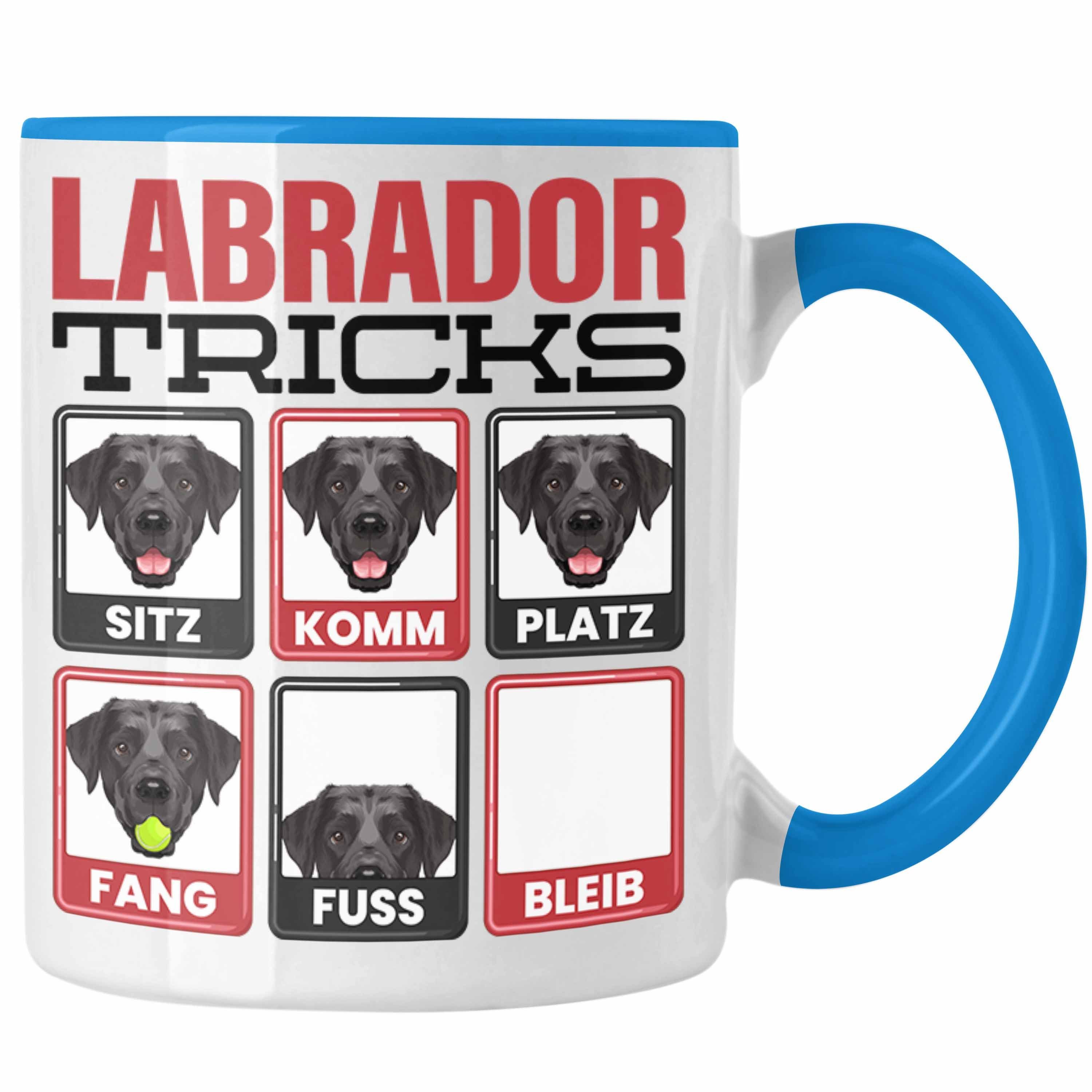 Trendation Tasse Geschenk Labrador Lustiger Besitzer Labrador Spruch Tasse Blau Geschenkidee