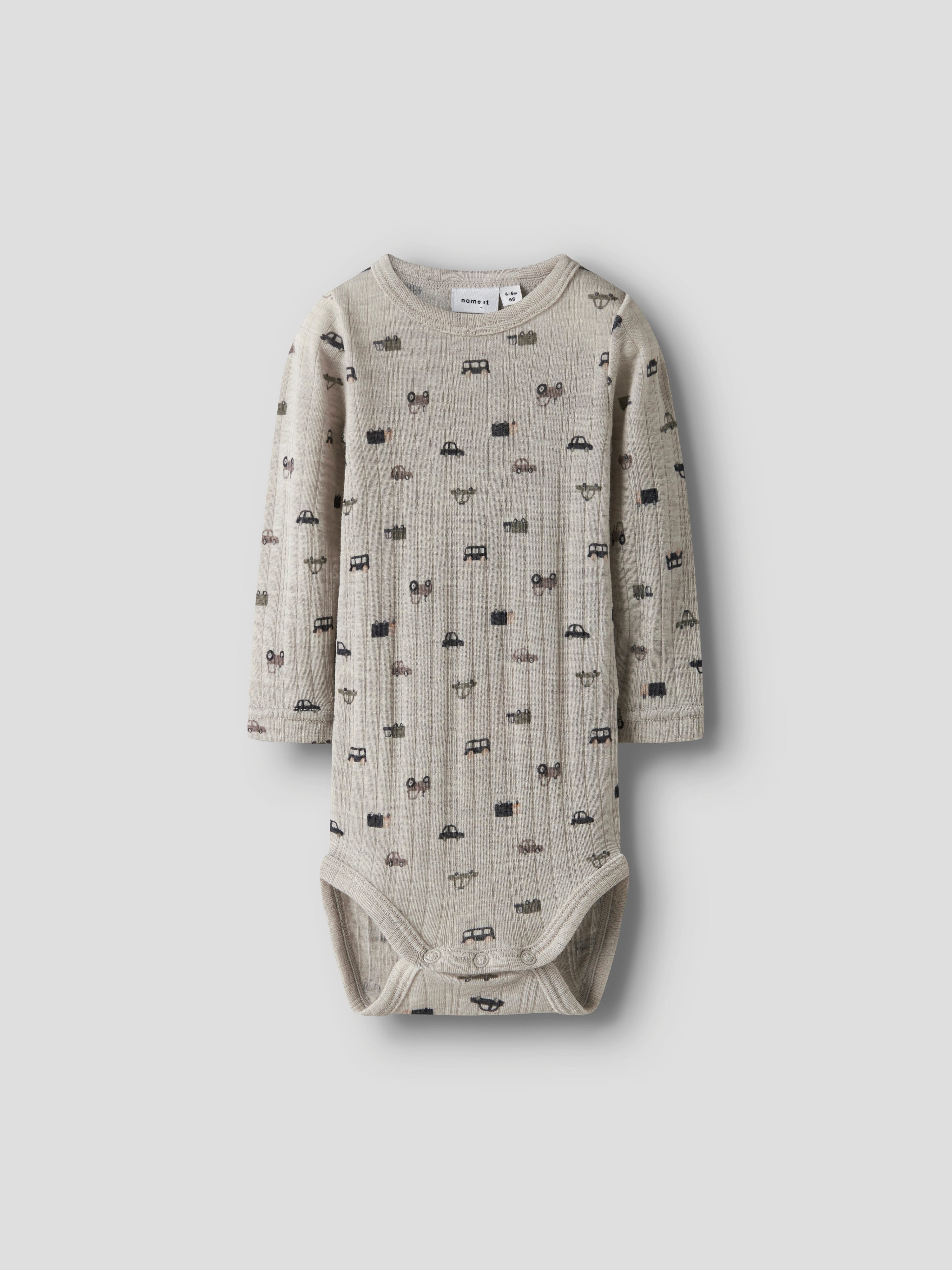 Name It Langarmbody NBMWANG WOOL NEEDLE LS BODY NOOS Wolle