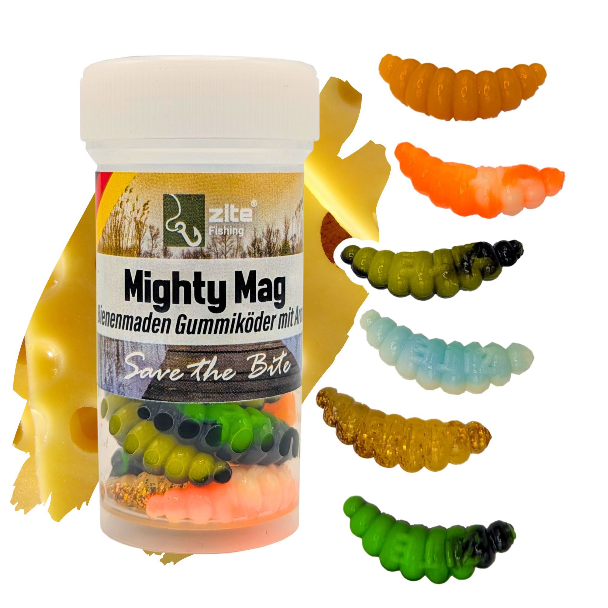 Kunstköder Mighty Mag Mix Aroma 2,8 cm Bienenmade 12 Stück
