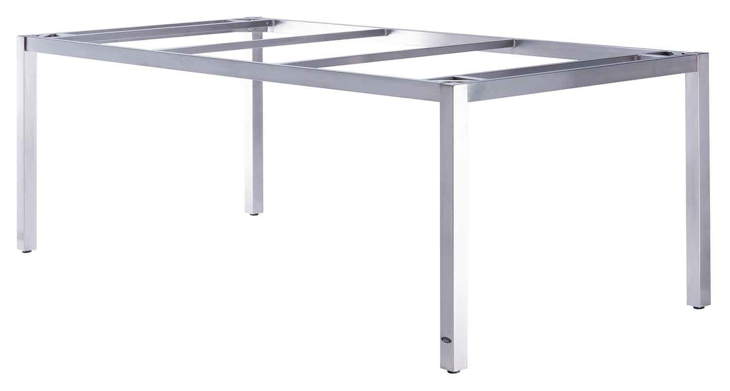 ZEBRA Möbel Tischgestell OPUS, B T 180 gebürstet x Edelstahl, 100 cm