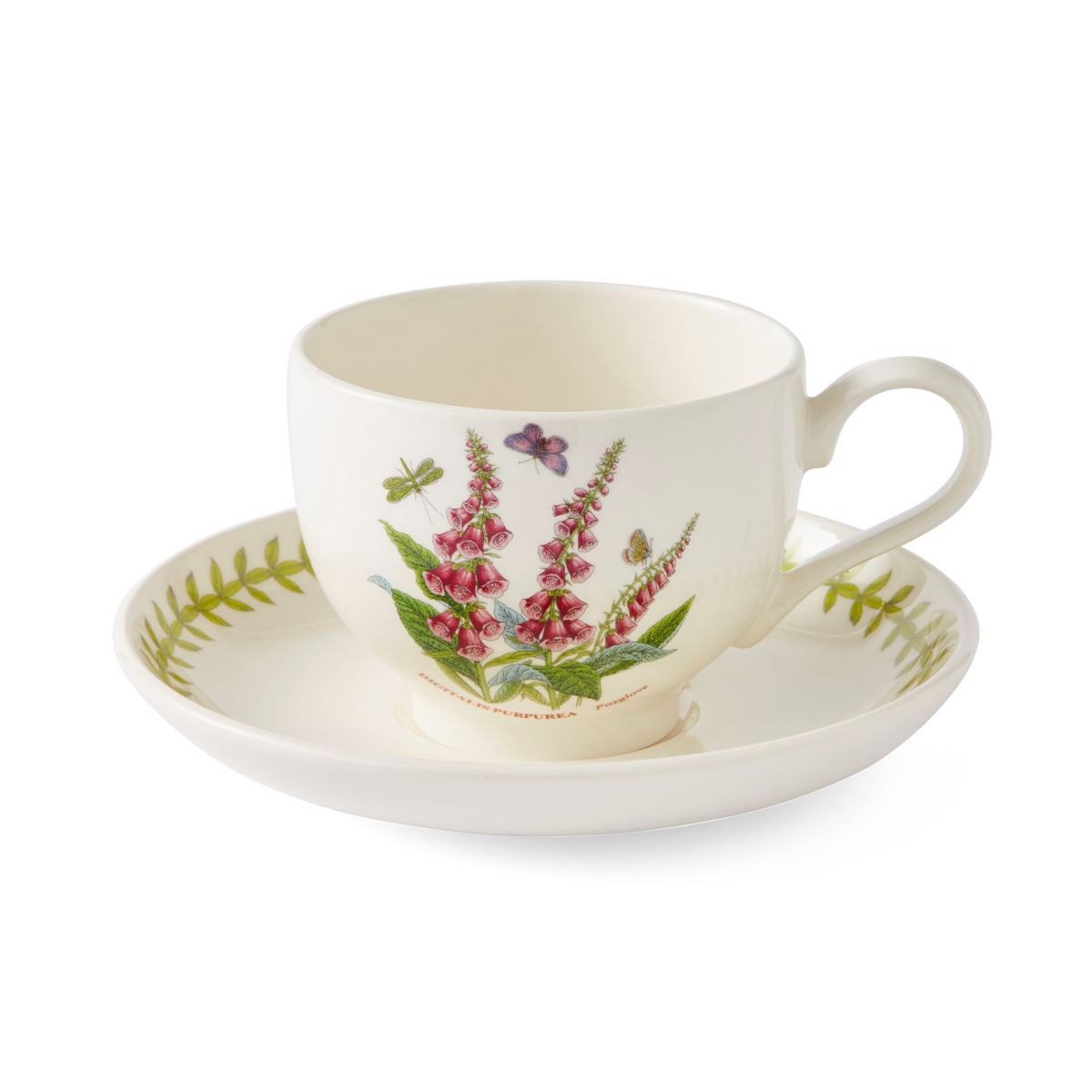 Portmeirion Tasse Portmeirion Keramik Tasse & Untertasse Botanic Garden Meadow Fingerhut, Keramik
