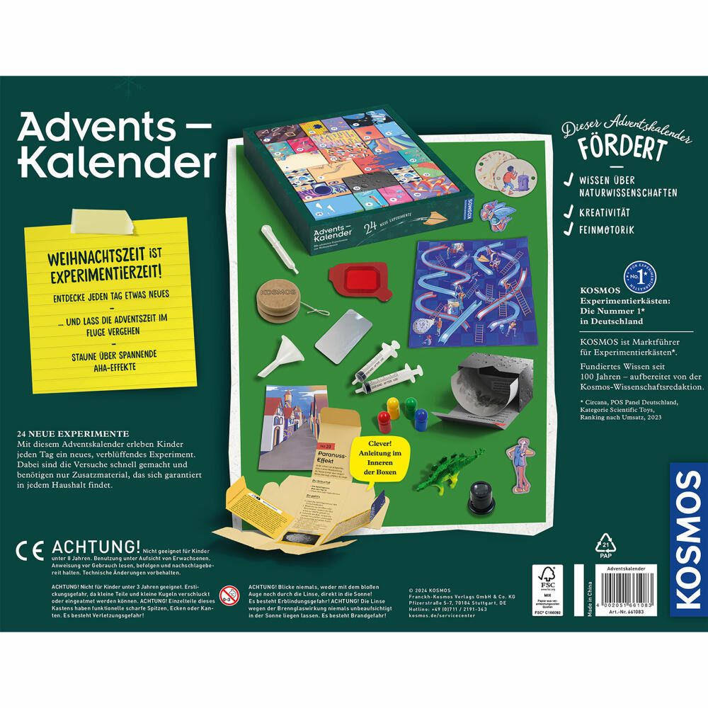 Kosmos Adventskalender Experimente 2024