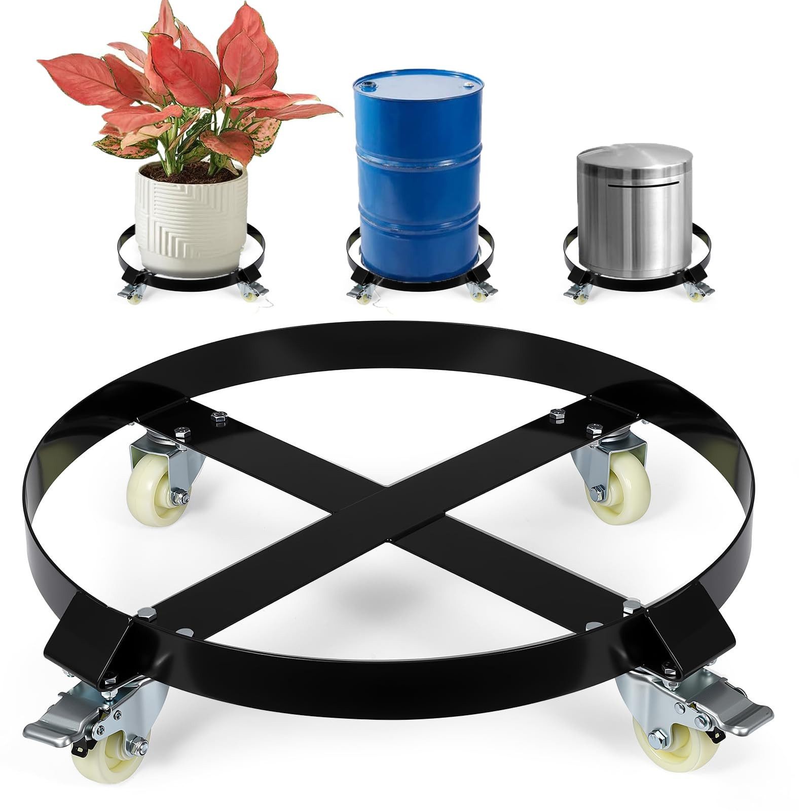 GarveeMore Treppensackkarre 55 Gallonen Heavy Duty Trommel Dolly KapazitätDolly Warenkorb