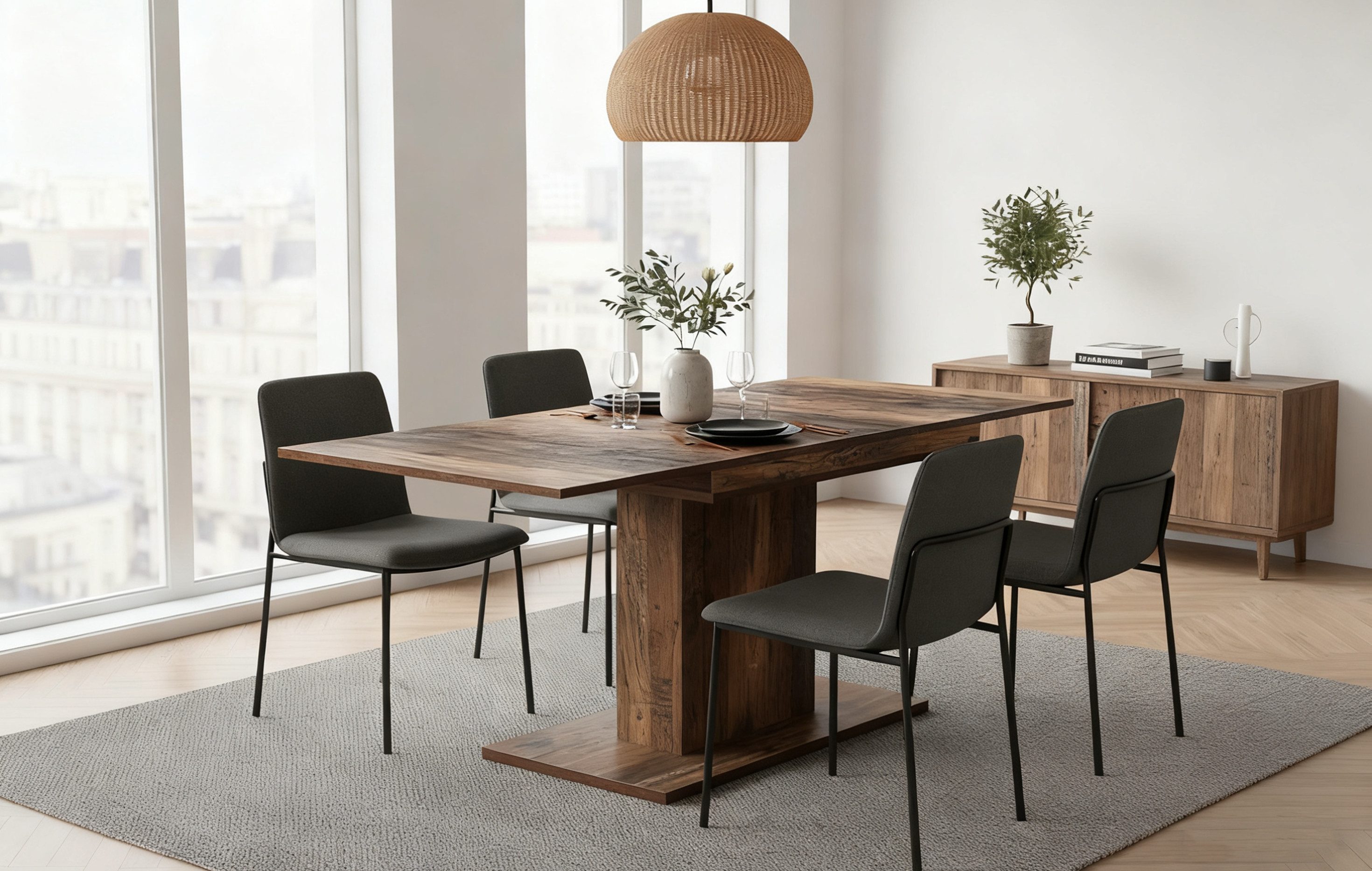 B&D home Esstisch MARA, Metall oder Holzgestell, ausziehbar 120-160cm, 4-6 günstig online kaufen