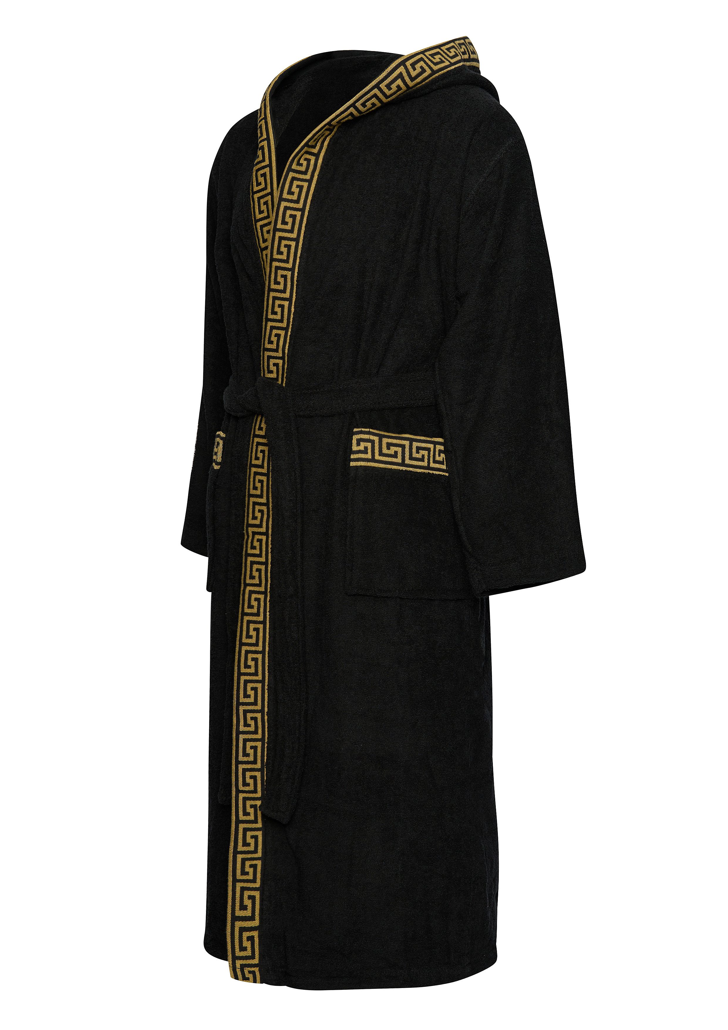 Badekönig Herrenbademantel CÄSAR, Kapuze, Gürtel, 100% Baumwolle günstig online kaufen