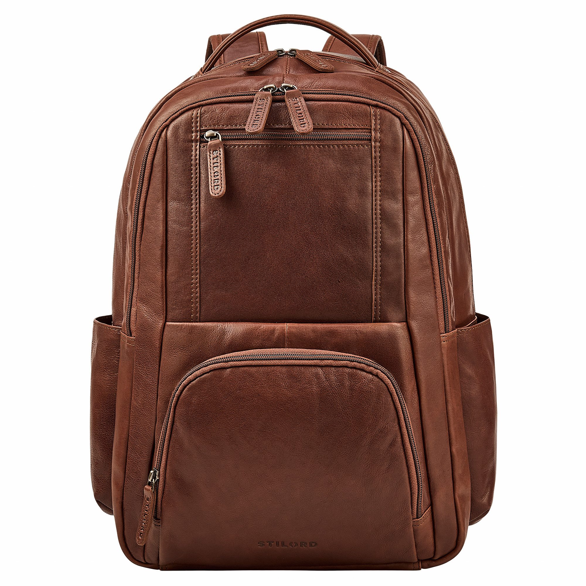 Notebook-Rucksack "Evan" Großer Echtleder Business Rucksack Herren für 15.6 -16 Zoll
