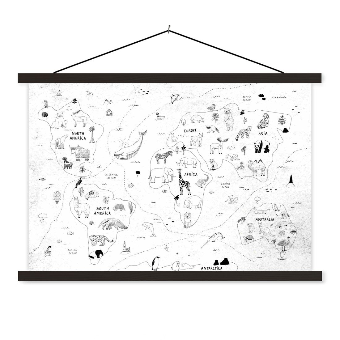 MuchoWow Poster Weltkarte - Kinder - günstig online kaufen