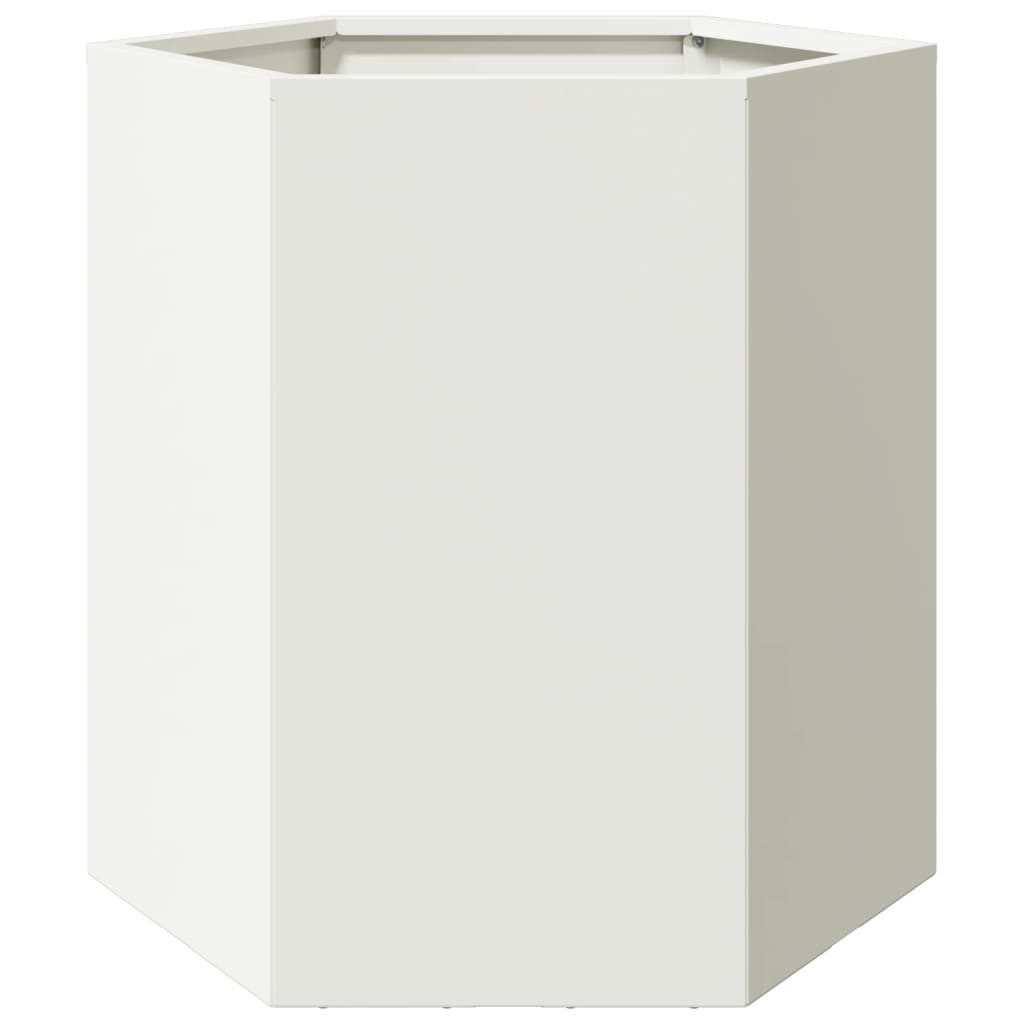 vidaXL Blumentopf Pflanzkübel Weiß Sechseckig 46x40x45 günstig online kaufen