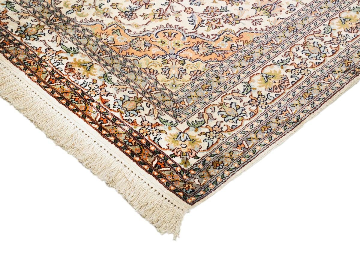 Orientteppich, Handgeknüpfter Kaschmir Nain rechteckig, Höhe: 4 Seide mm Seidenteppich Trading, 122x184