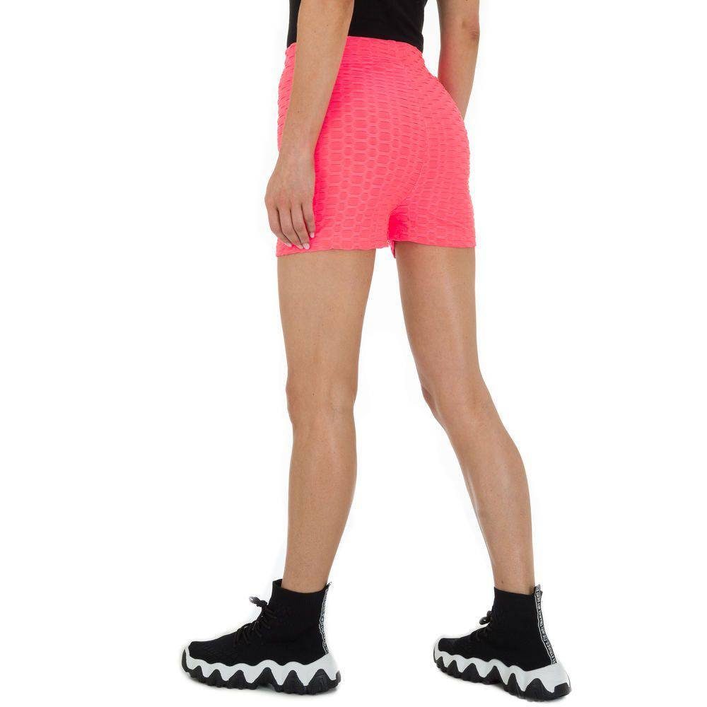 Freizeitshorts in Ital-Design Hotpants Shorts Freizeit Stretch Pink Damen
