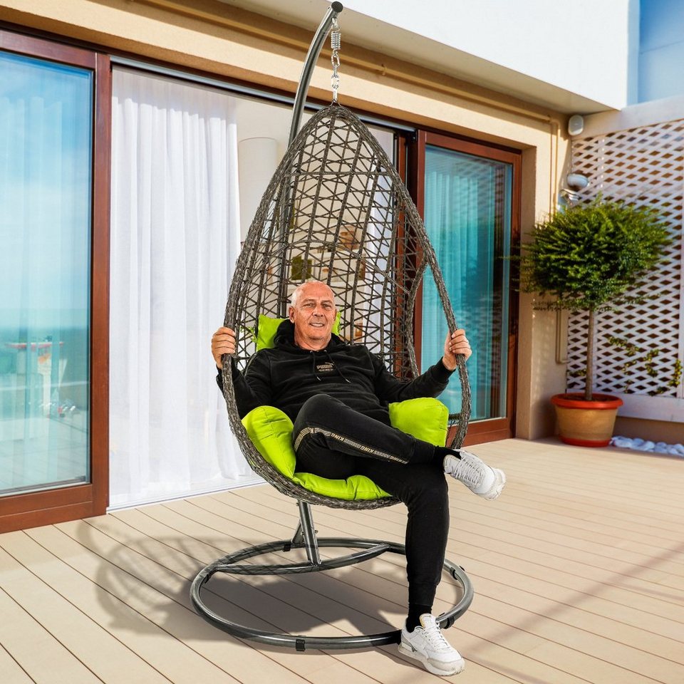 Möbel Punkt Hängesessel Mario Basler Gartenmöbel Wintergarten Sessel Relax  Sessel Ibiza Braun, Höhe 208 cm