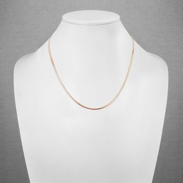 BUNGSA Ketten-Set Kette flache Schlangenglieder Rosegold aus Edelstahl Unisex (1-tlg), Halskette Necklace
