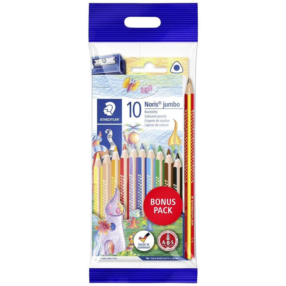 STAEDTLER Buntstift Jumbo Buntstift, Set mit 10 Buntstiften in sort.Farben, 1 61 SET8