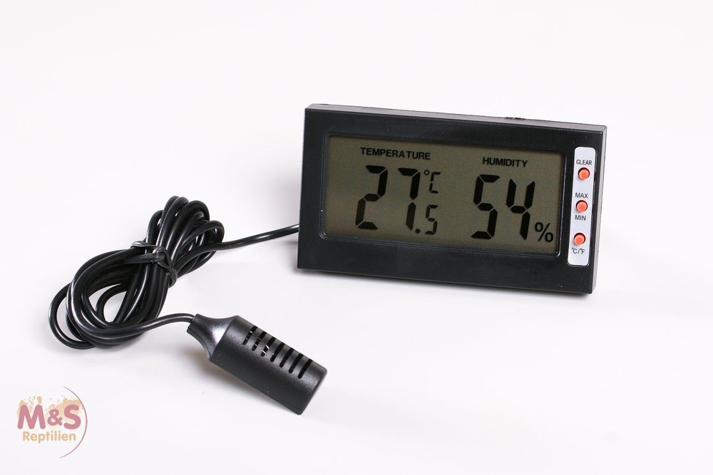Terrarium M&S Digitales Thermo-/Hygrometer mit Fühler (large)WEEE RegNr. 82392