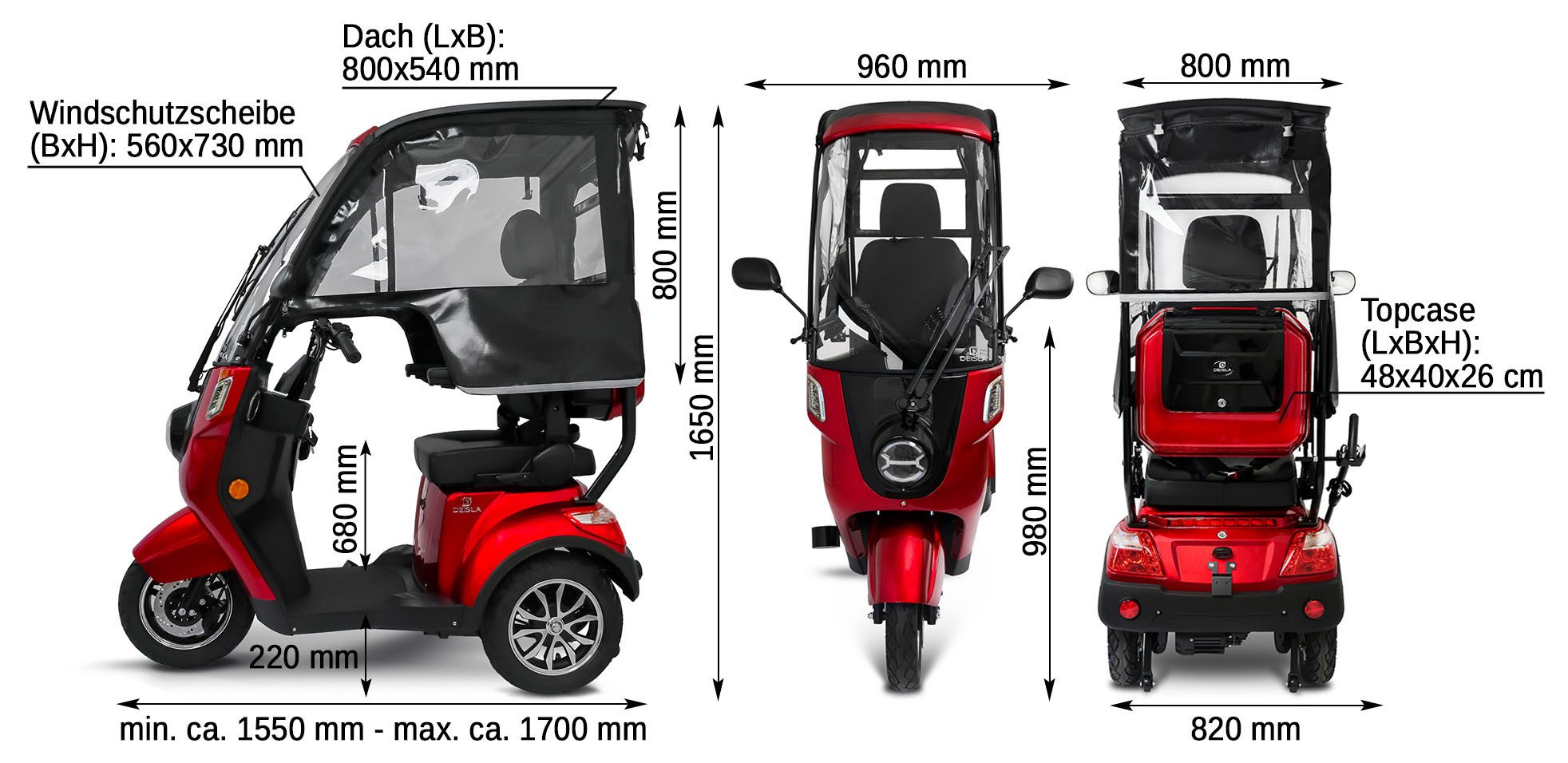 Rolektro electric vehicle Rolektro, Deisla DS3-25, 1300 W, 25 km/h
