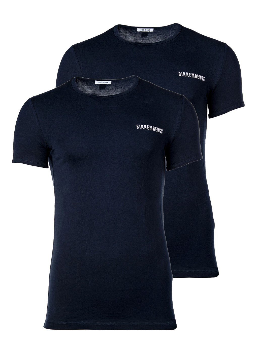 Bikkembergs T-Shirt Herren T-Shirt, 2er Pack - BIPACK, Unterhemd Blau