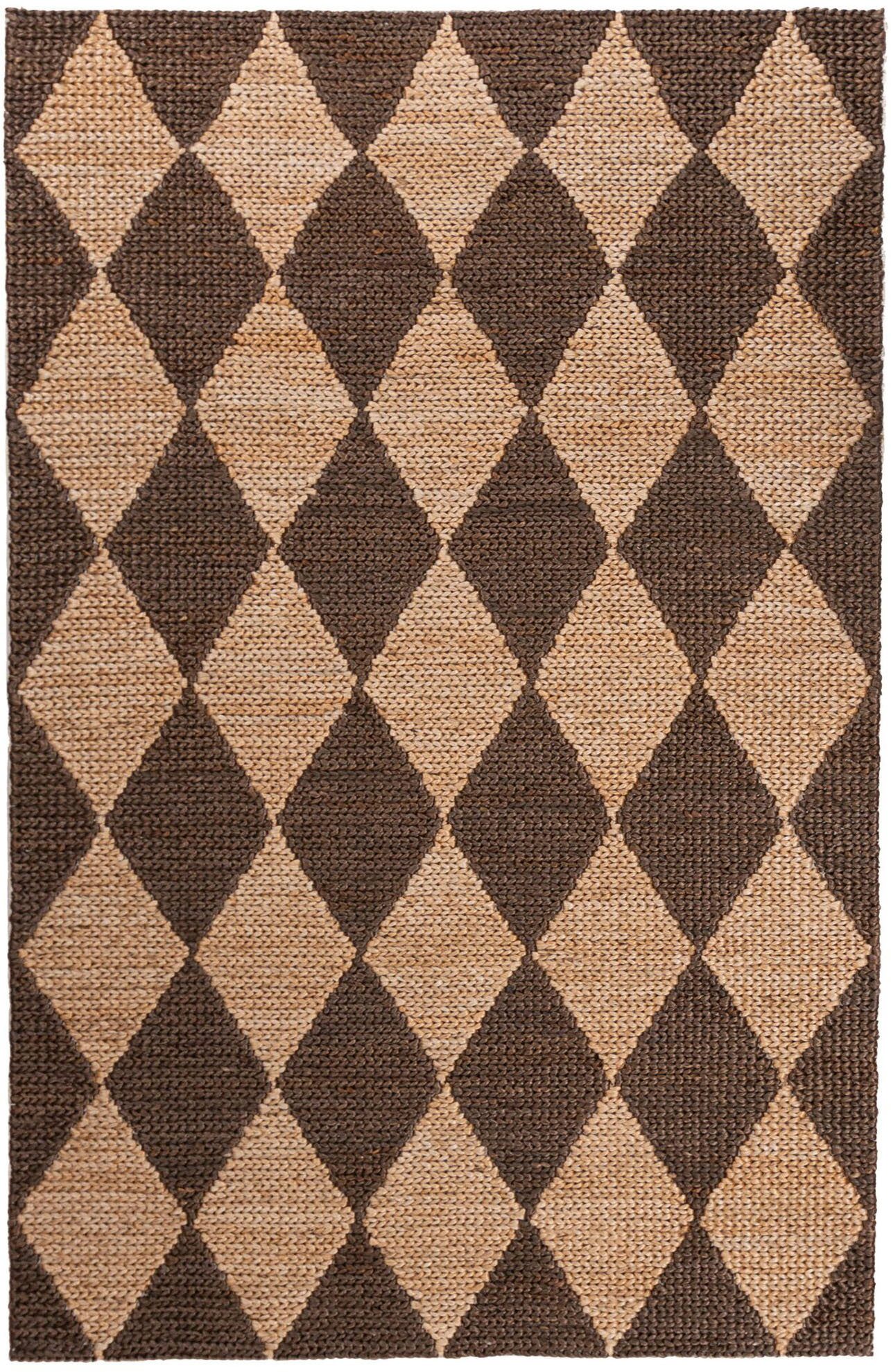 FLAIR RUGS Teppich Effie Diamond, rechteckig, Höhe: 5 mm, handgeknüpft