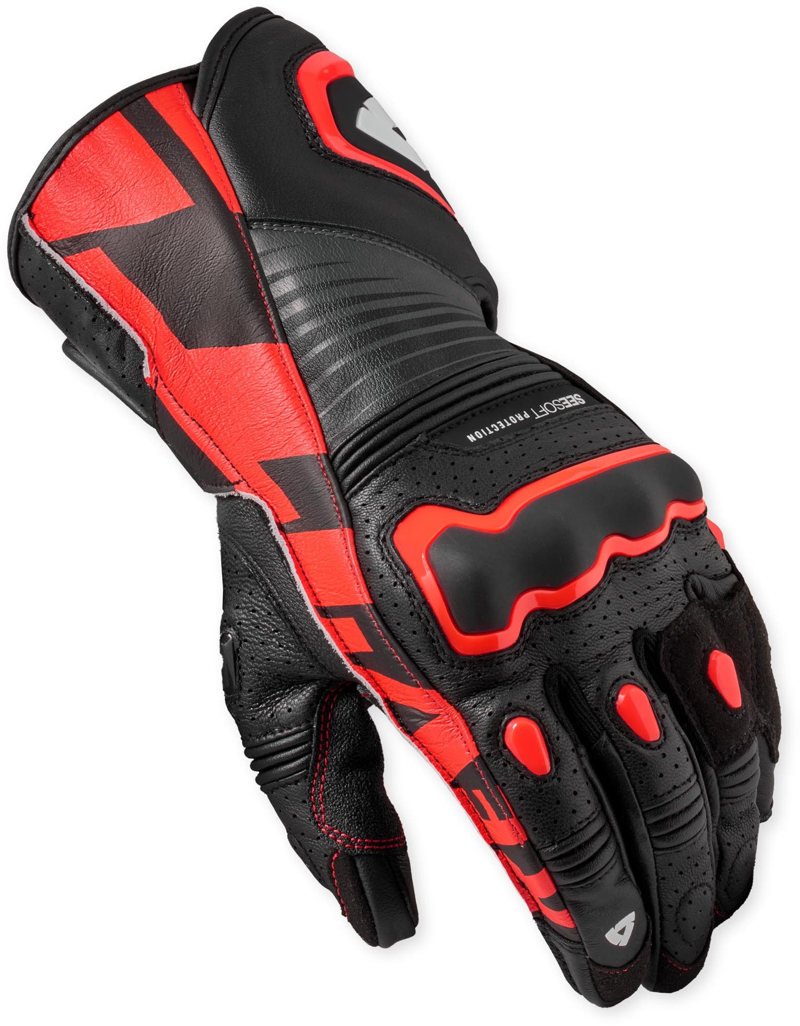 Revit Motorradhandschuhe Argon 3 perforierte Motorradhandschuhe mit Fingerbrücke,lange Stulpe,perforiert,Touchscreenbedienung mög