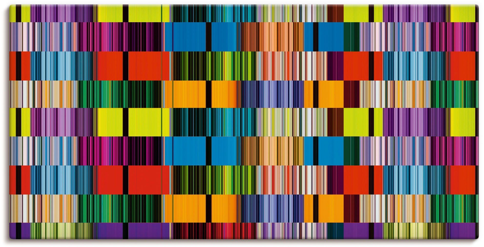 Artland Wandbild »Bunte Streifen«, Muster (1 Stück), in vielen Größen & Produktarten - Alubild / Outdoorbild für den Außenbereich, Leinwandbild, Poster, Wandaufkleber / Wandtattoo auch für Badezimmer geeignet-Otto