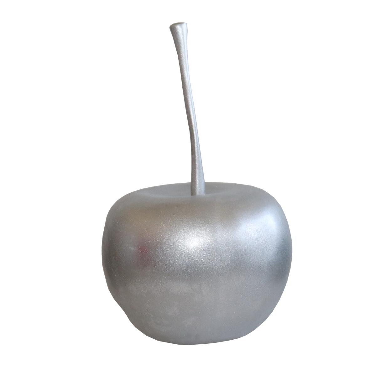 Dekoobjekt 440s Deko Kirsche silberfarben matt ca. 16 cm D