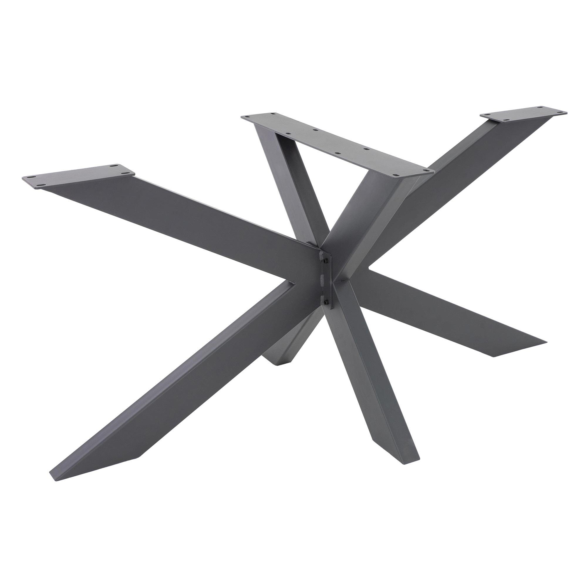 ML-DESIGN Tischbein Tischgestell Spider Kreuzgestell Tischfüße Möbelfüße Tischkufen DIY, Anthrazit 78x71x150cm X-Design Schwerlast Stahl Metall Industriedesign