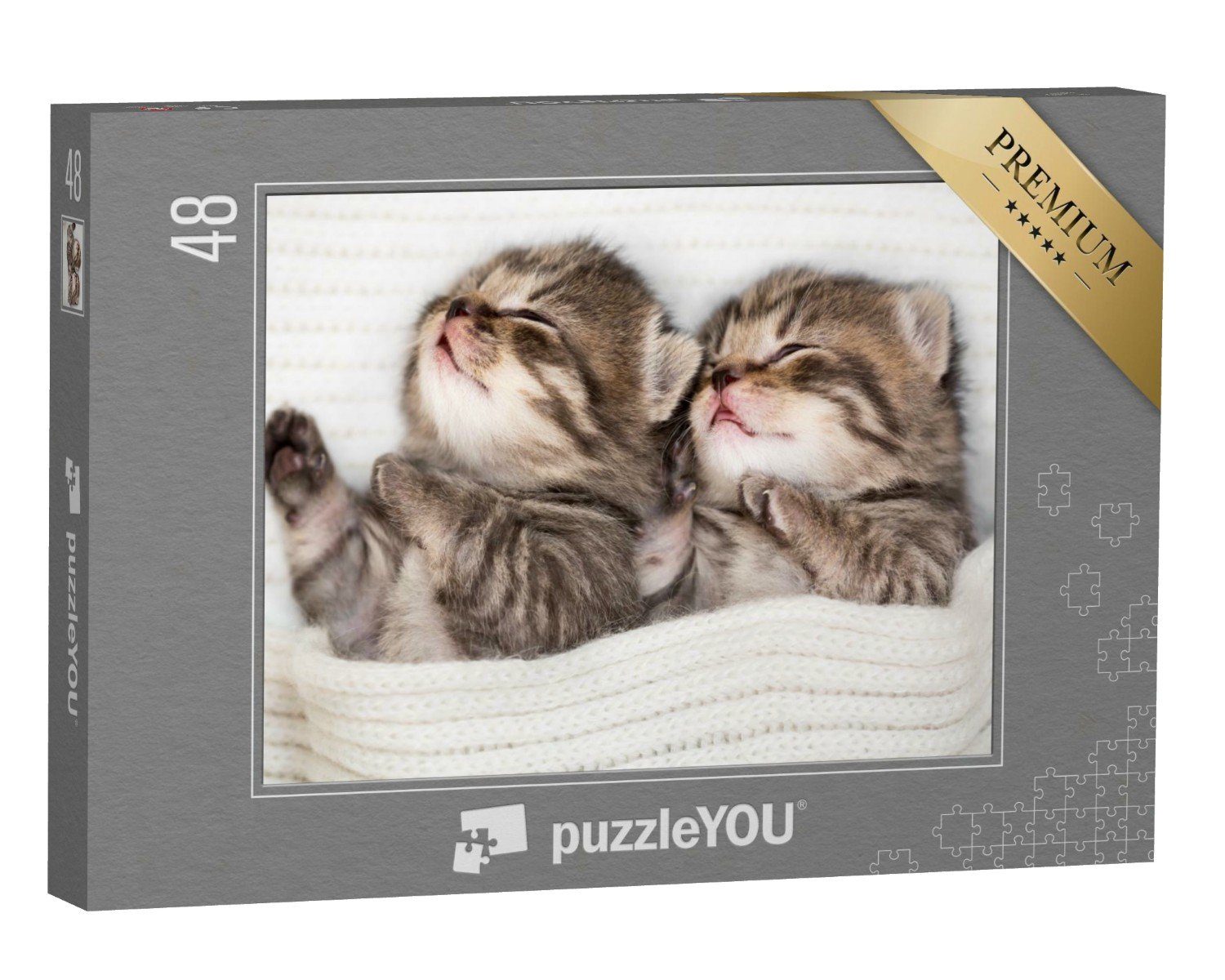 puzzleYOU Puzzle Zwei schlafende Babykätzchen, 48 Puzzleteile, puzzleYOU-Kollektionen Tiere, Katzen-Puzzles