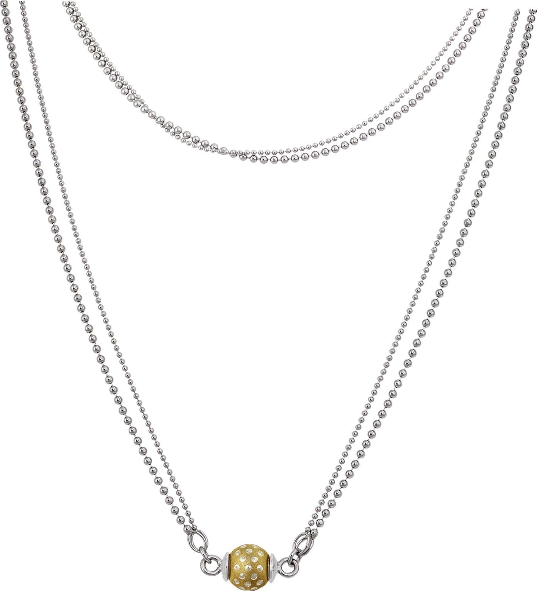SilberDream Silberkette SilberDream Kugel Halskette silber gold, Halsketten (Kurgel) ca. 45cm, 925 Sterling Silber, vergoldet (Gelbgold
