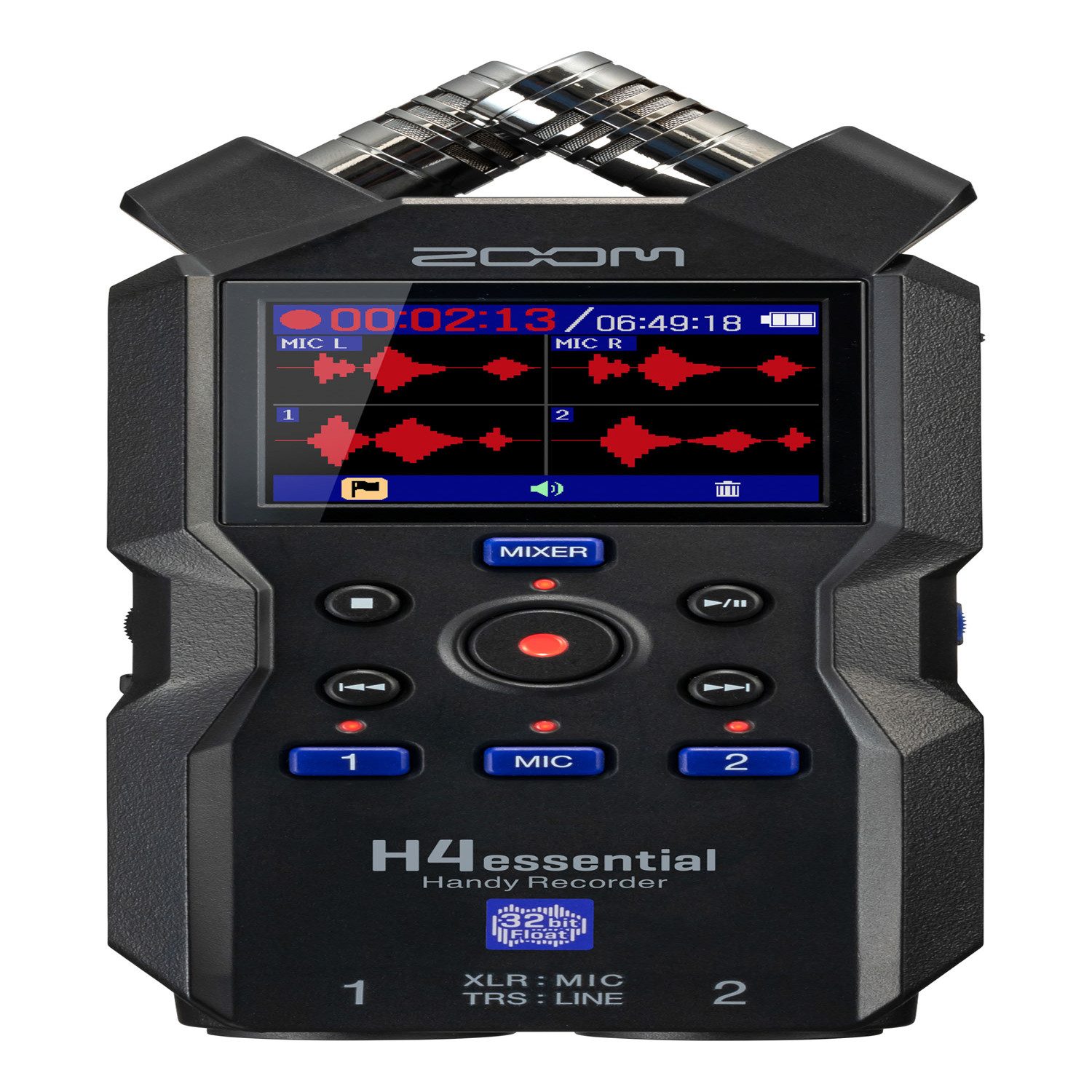 Zoom H4essential Mobiler Stereo Audio-Recorder Digitales Aufnahmegerät