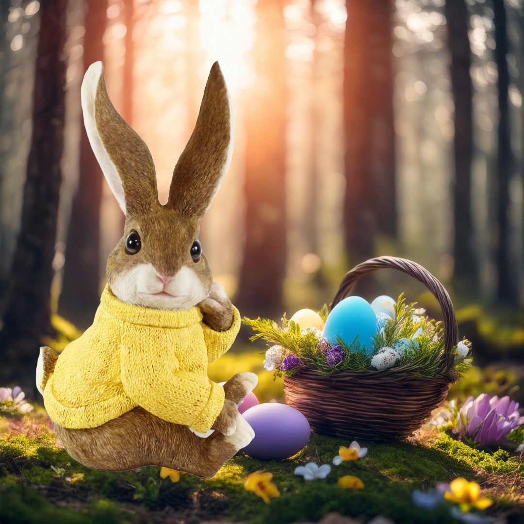 colourliving Tierfigur Dekohasen XL mit Pullover Osterhase Deko groß Deko H günstig online kaufen