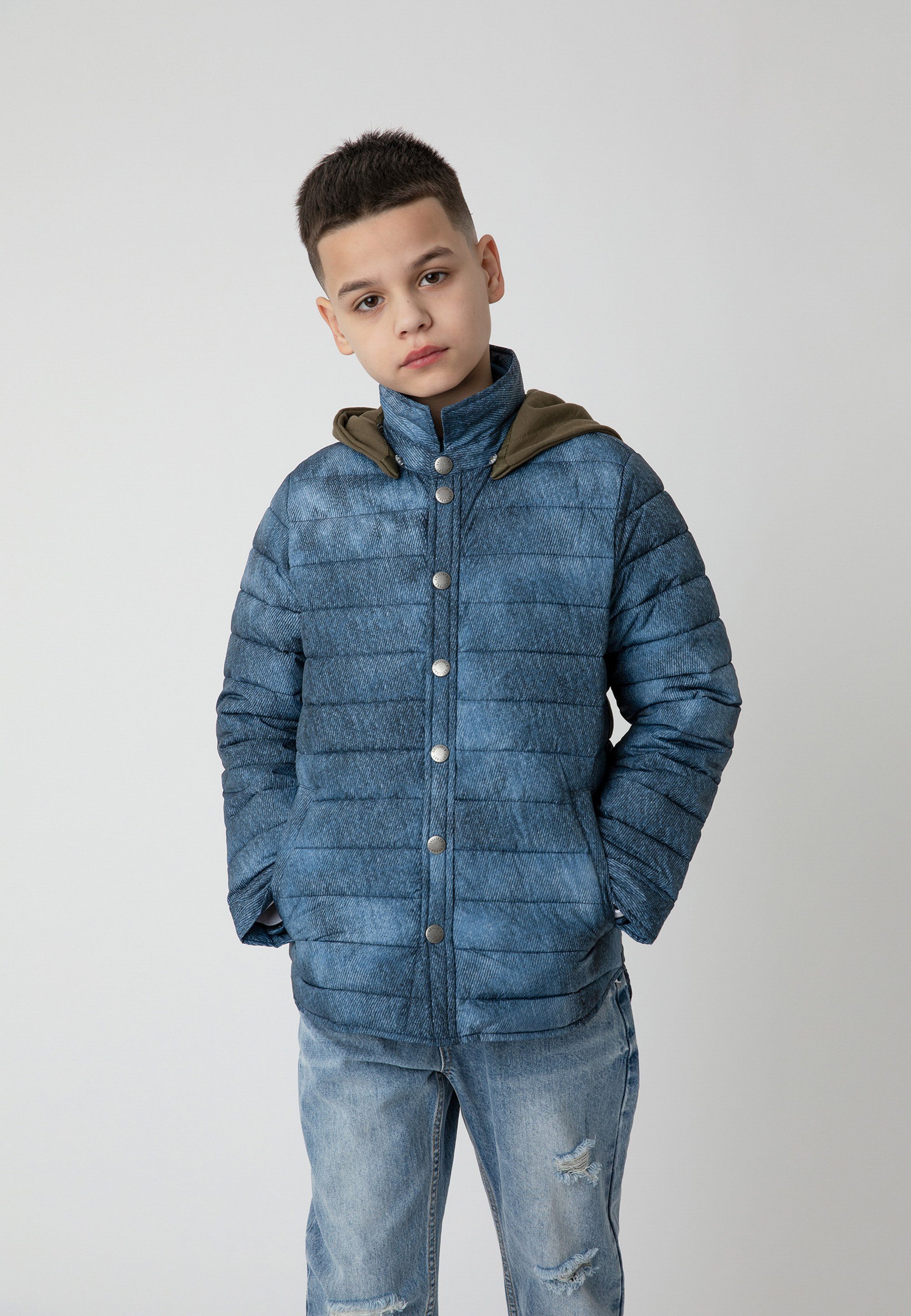 Gulliver Steppjacke mit Kontrast-Kapuze