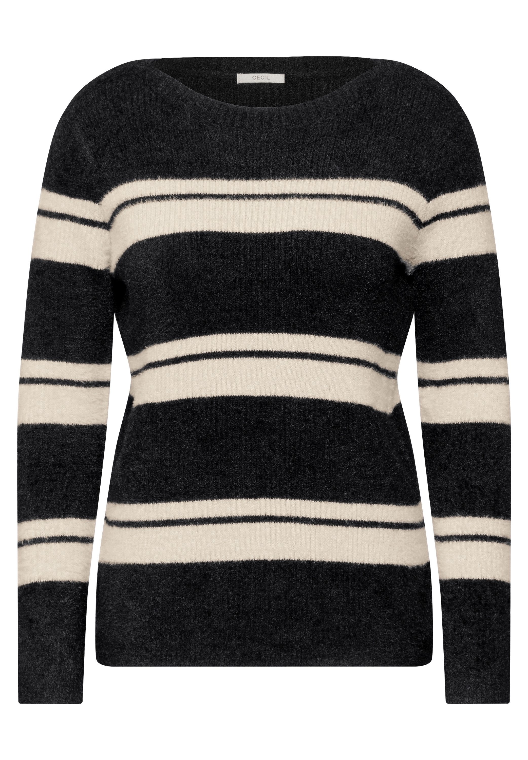CECIL knitted sweater in a cuddly quality and classic striped pattern