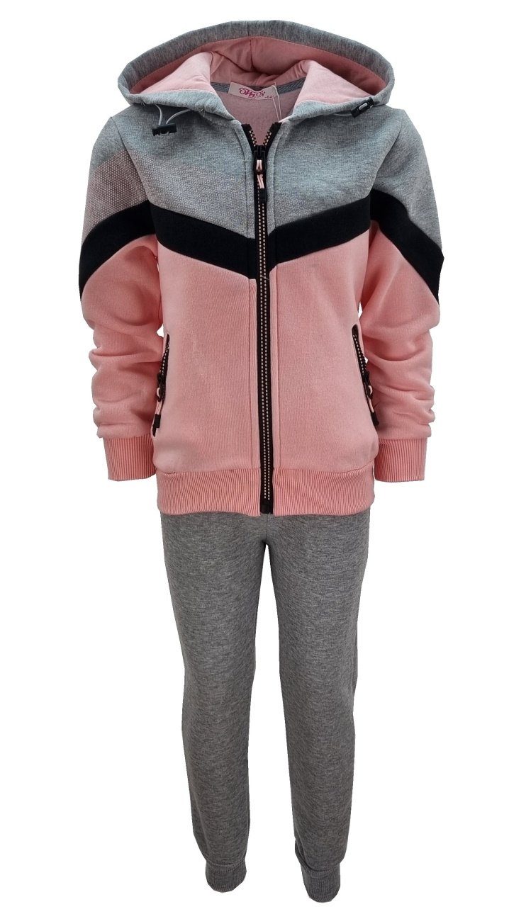 Sweatanzug Jogginganzug, Freizeitset, gefüttert, Kapuzenjacke + Jogginghose, MF87