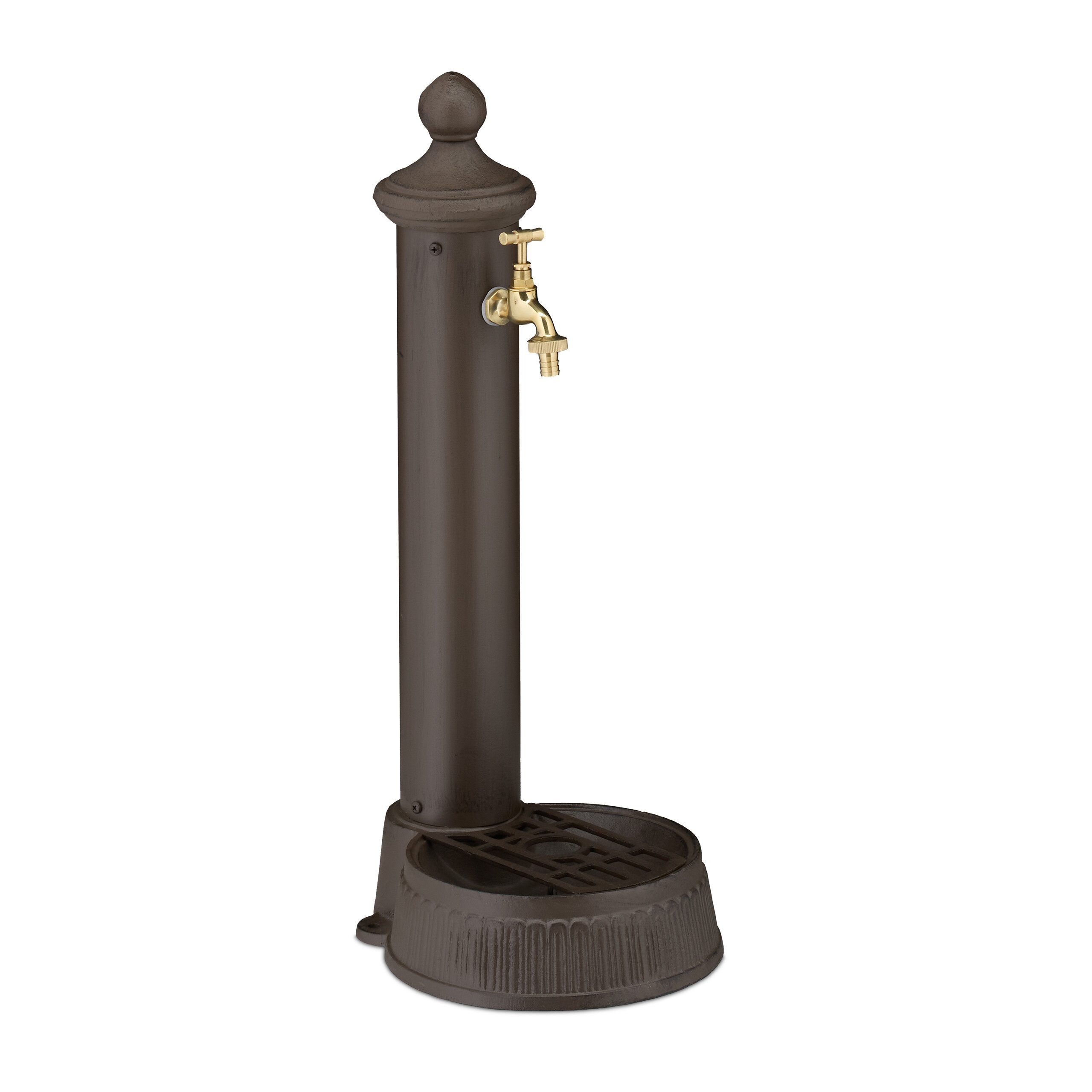 relaxdays Gartenbrunnen Standbrunnen antik 65 cm, 25 cm Breite, (1 tlg)