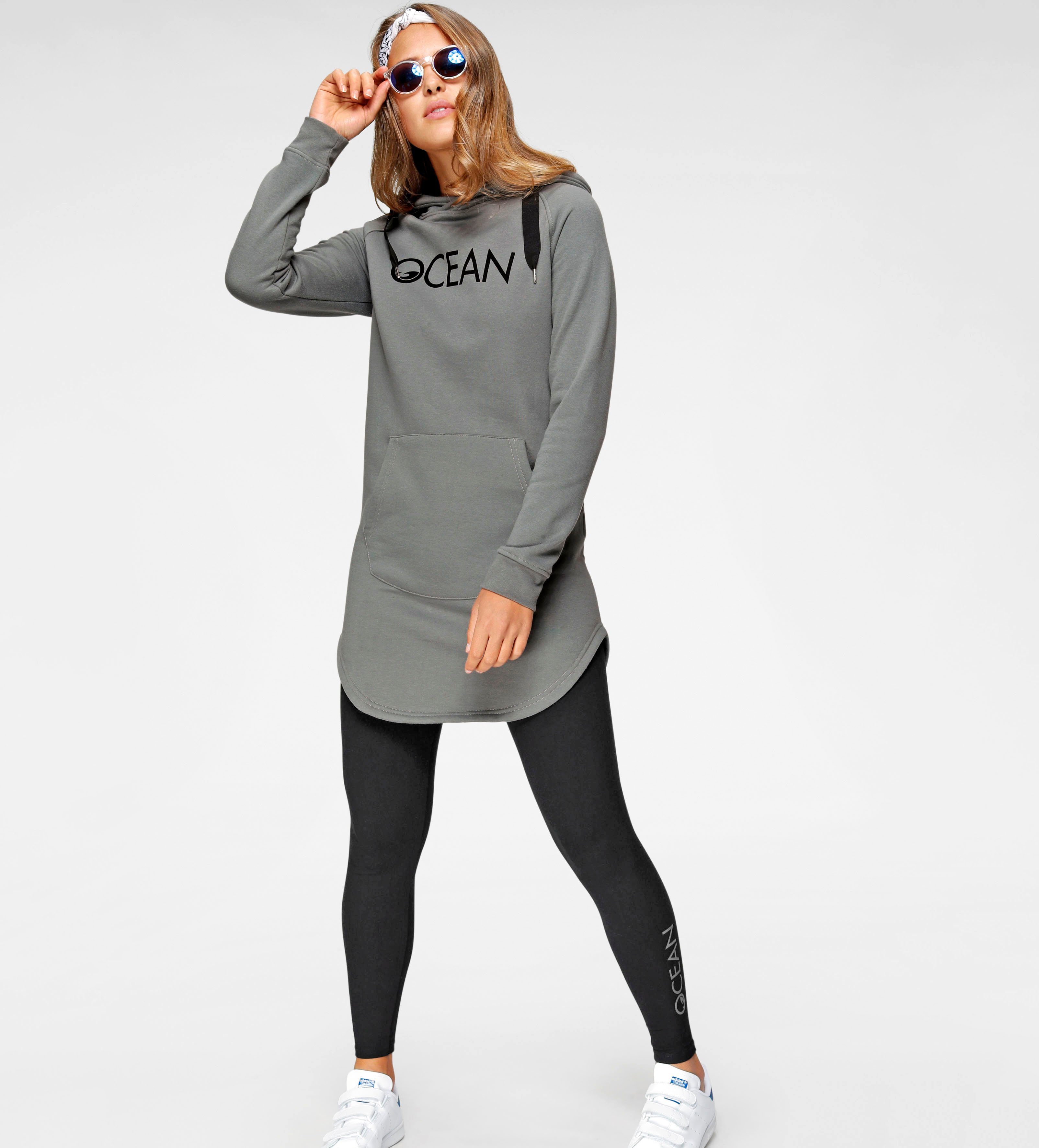 (Packung, grau/schwarz 2-tlg., Leggings) Essentials mit Ocean Jogginganzug Sportswear Joggingsuit