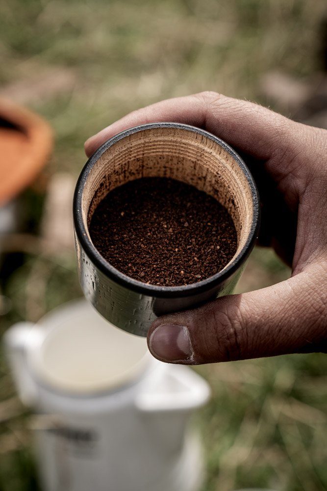 Petromax Kaffeemühle Handkaffeemühle Gusseisen, Kegelmahlwerk, 17,00 g Bohnenbehälter