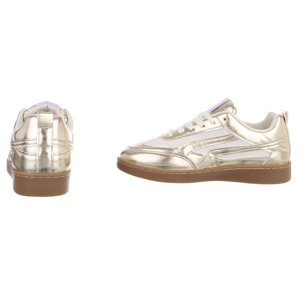 Ital-Design Damen Low-Top Freizeit Sneaker (88843644) Flach Sneakers Low in Gold – Bild 5 von 5