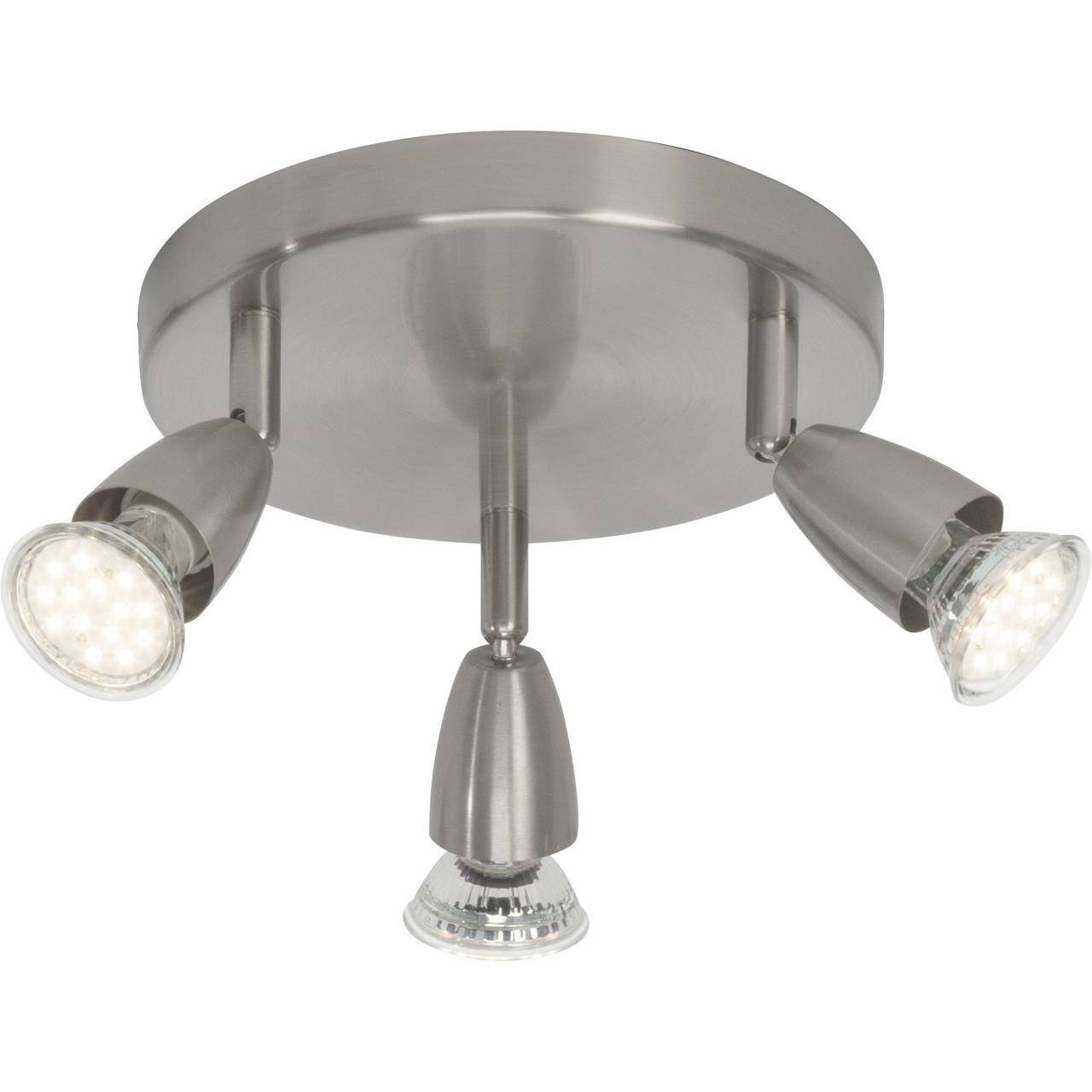 Brilliant Deckenleuchte Amalfi, Lampe Amalfi LED Spotrondell 3flg eisen 3x  LED-PAR51, GU10, 3W LED-R | Deckenstrahler