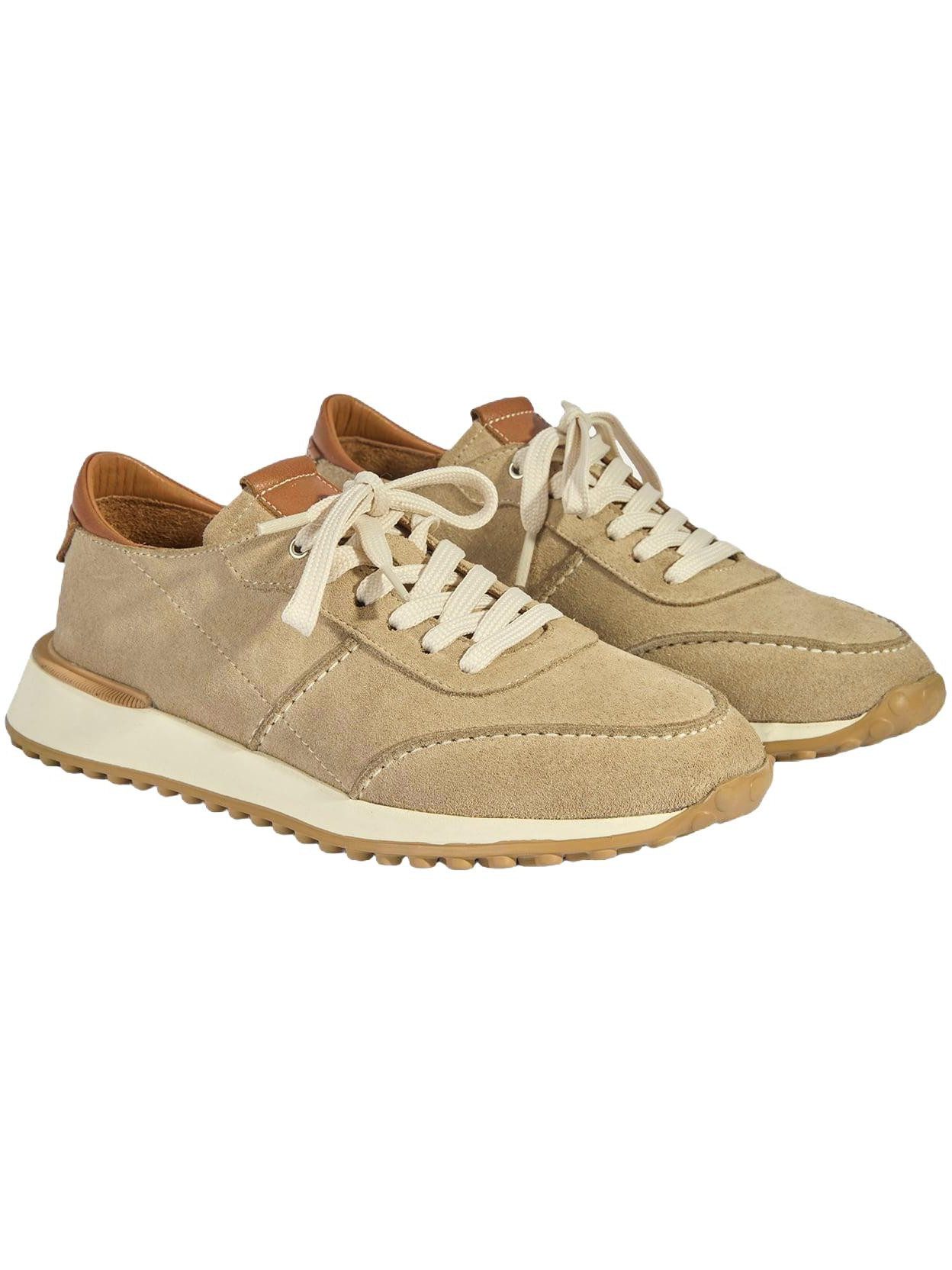 Herren-Sneaker – Obermaterial aus Wildleder, Lederfutter, elastische Daunenschuh
