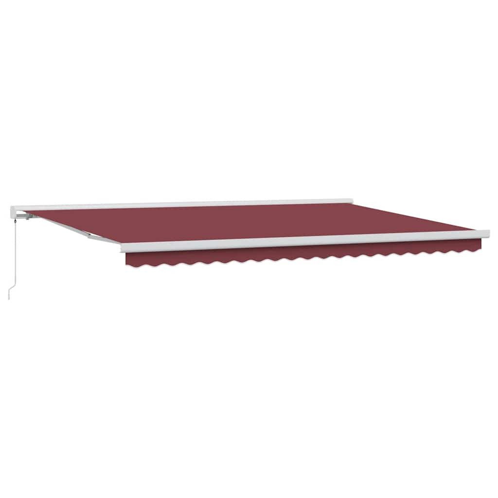 vidaXL Markise Markise Manuell Weinrot 500x300 cm (1-St)