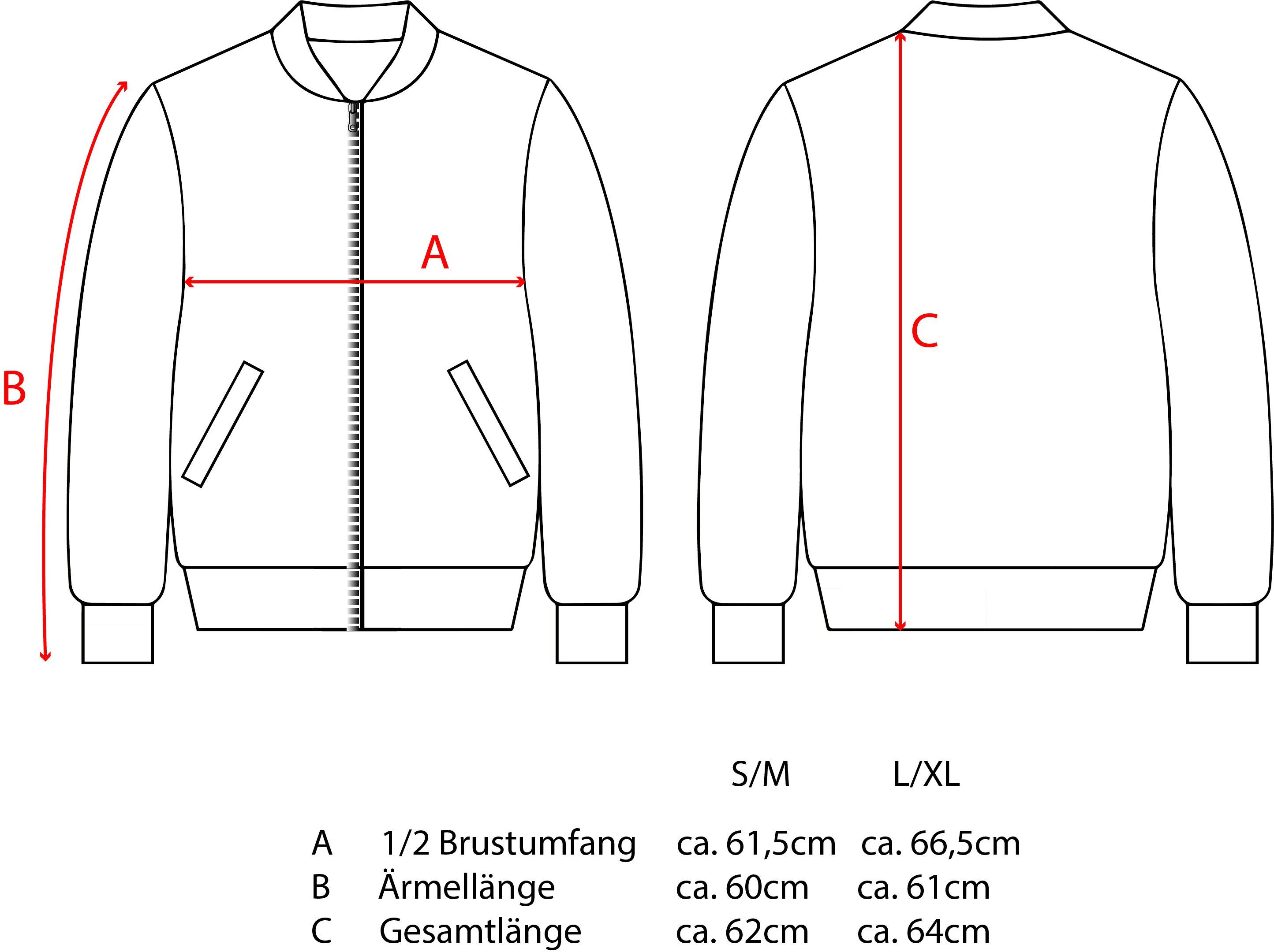 Zwillingsherz Sweatjacke "Meine Heimat" maritime Stickerei, Reißverschluss, Rippbündchen, Taschen