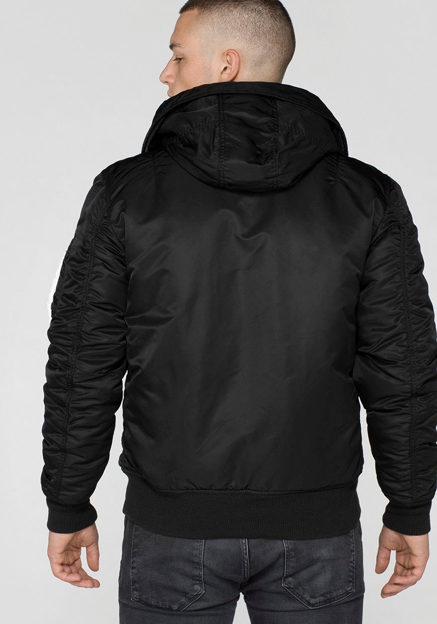 Alpha HOODED black Industries MA-1 Bomberjacke