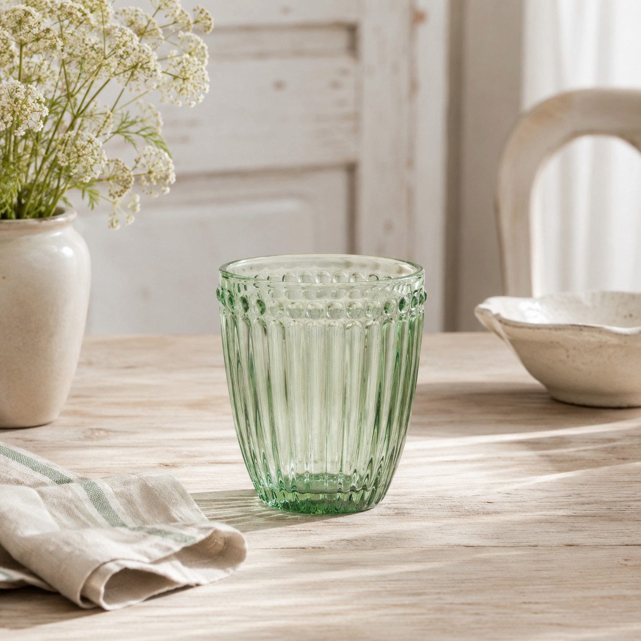 Greengate Glas GreenGate Wasserglas Alice Hellgrün