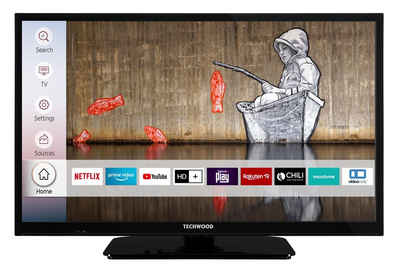 Techwood H24TS550M LCD-LED Fernseher (60 cm/24 Zoll, HD-ready, Smart TV, HDR10, Triple-Tuner - 6 Monate HD+ gratis)