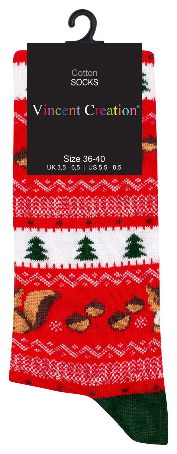 Vincent Creation® Socken Farbenfrohe Freizeitsocken Damen & Herren mit bunten lustigen Motiven