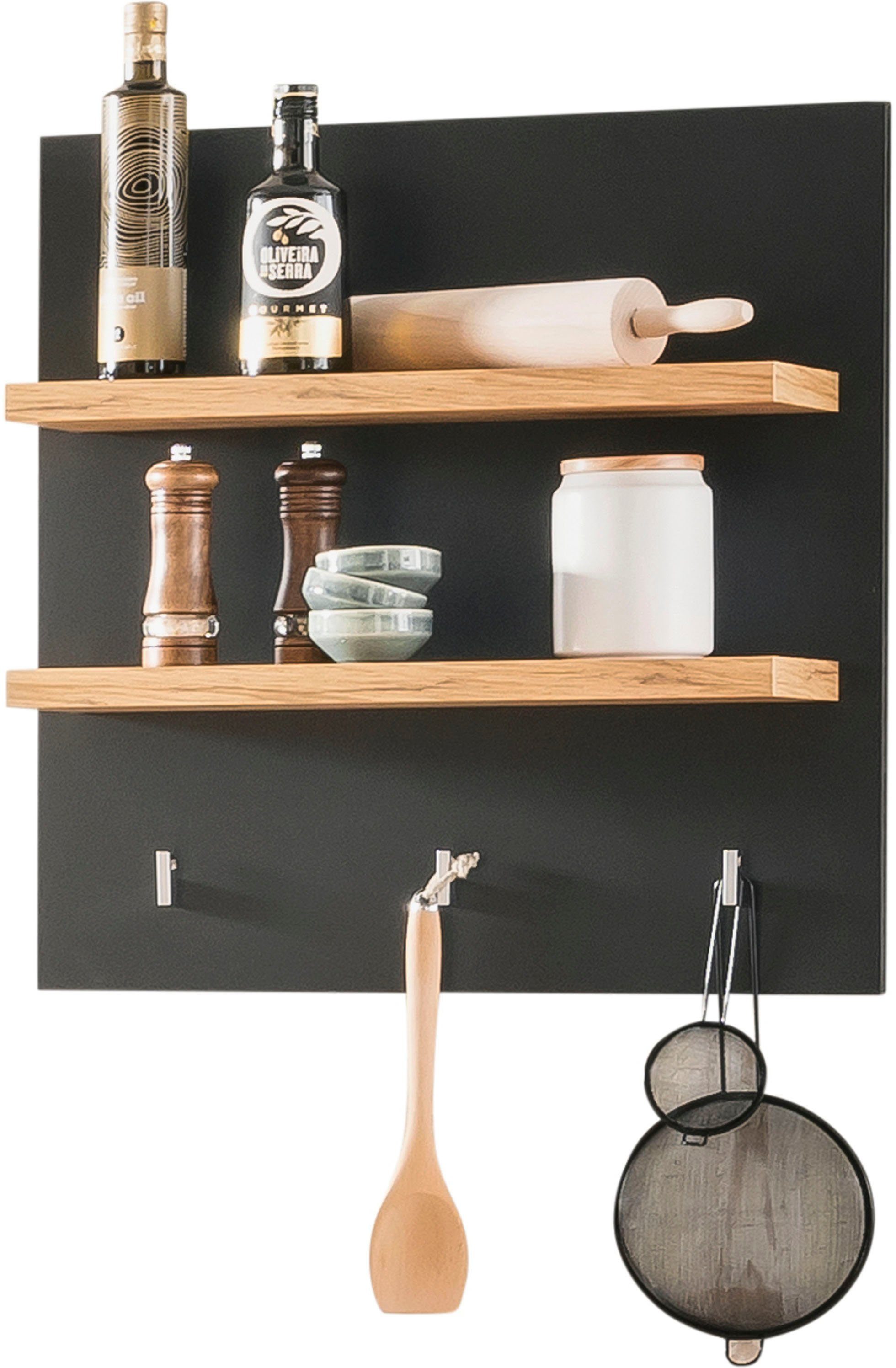 OTTO home Wandregal KS-Westminster, mit 2 Ablageböden, 3 Haken, Breite 60 cm, exclusiv by Otto